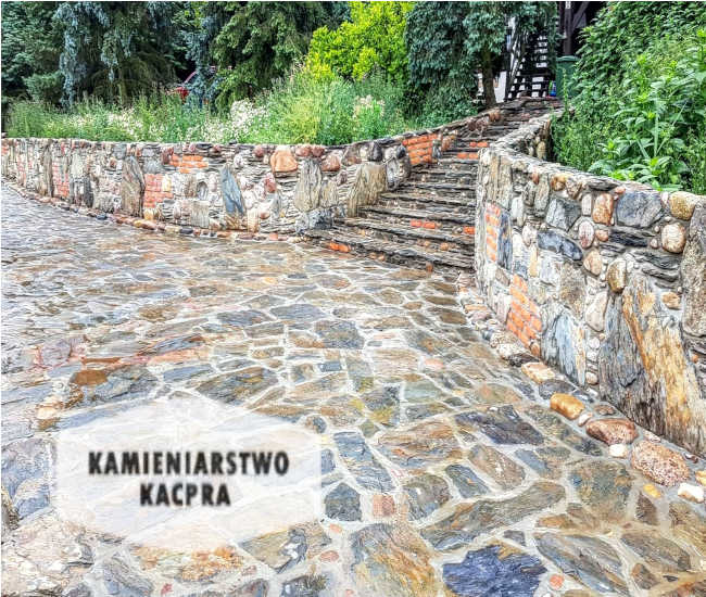 Schody wykonane przez Kamieniarstwo Kacpra