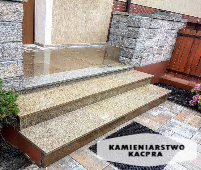 Schody wykonane przez Kamieniarstwo Kacpra